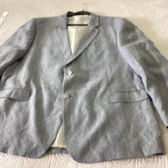 NWT Paul Fredrick Mens 100% Linen Blazer Jacket 52L Classic Fit - Picture 10 of 15